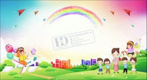 Vector Phông Nền Tết Thiếu Nhi, Phông Nền Mầm Non (15)