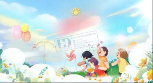 Vector Phông Nền Tết Thiếu Nhi, Phông Nền Mầm Non (18)