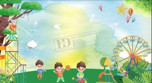 Vector Phông Nền Tết Thiếu Nhi, Phông Nền Mầm Non (19)