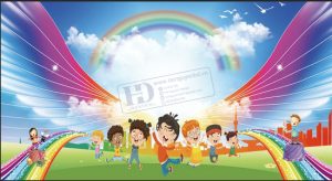 Vector Phông Nền Tết Thiếu Nhi, Phông Nền Mầm Non (20)