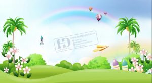 Vector Phông Nền Tết Thiếu Nhi, Phông Nền Mầm Non (22)