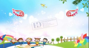 Vector Phông Nền Tết Thiếu Nhi, Phông Nền Mầm Non (26)