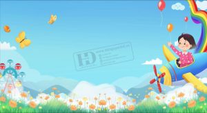 Vector Phông Nền Tết Thiếu Nhi, Phông Nền Mầm Non (27)