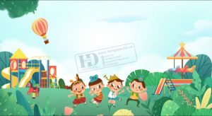 Vector Phông Nền Tết Thiếu Nhi, Phông Nền Mầm Non (3)