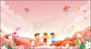 Vector Phông Nền Tết Thiếu Nhi, Phông Nền Mầm Non (31)