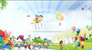 Vector Phông Nền Tết Thiếu Nhi, Phông Nền Mầm Non (32)