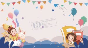 Vector Phông Nền Tết Thiếu Nhi, Phông Nền Mầm Non (35)