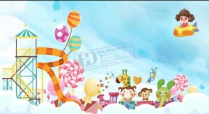 Vector Phông Nền Tết Thiếu Nhi, Phông Nền Mầm Non (37)