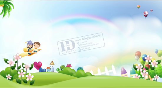 Vector Phông Nền Tết Thiếu Nhi, Phông Nền Mầm Non (50)