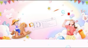 Vector Phông Nền Tết Thiếu Nhi, Phông Nền Mầm Non (52)