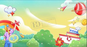 Vector Phông Nền Tết Thiếu Nhi, Phông Nền Mầm Non (54)