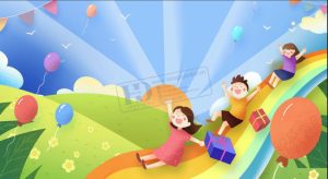 Vector Phông Nền Tết Thiếu Nhi, Phông Nền Mầm Non (56)