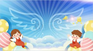 Vector Phông Nền Tết Thiếu Nhi, Phông Nền Mầm Non (58)