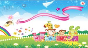 Vector Phông Nền Trang Trí Mầm Non