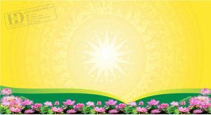 Vector Phông Nền Vàng Hoa Sen