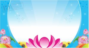 Vector Phông Nền Xanh Hoa Sen