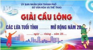 Vector Phông nền Giải Cầu Lông