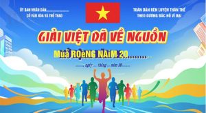 Vector Phông nền Giải Việt Dã về nguồn