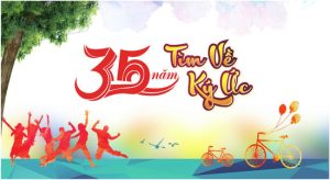 Vector Phông nền họp lớp 35 năm nam ngày ra trường