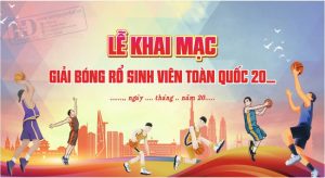Vector Phông nền lễ khai mạc giải bóng rổ
