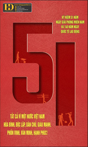 Vector Poster Giải Phóng Miền Nam, Quốc Tế Lao Động (13)