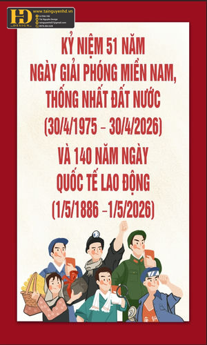 Vector Poster Giải Phóng Miền Nam, Quốc Tế Lao Động (18)