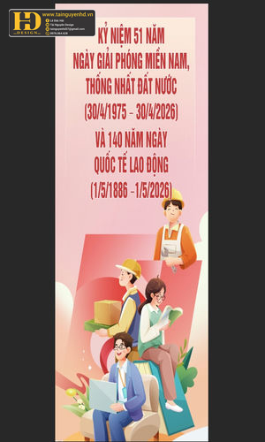 Vector Poster Giải Phóng Miền Nam, Quốc Tế Lao Động (32)