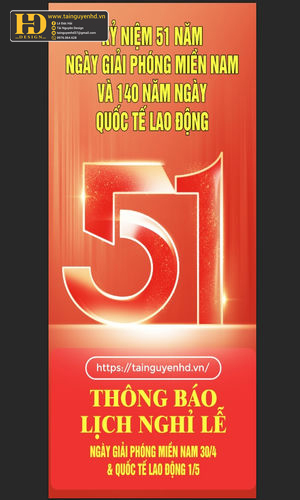 Vector Poster Giải Phóng Miền Nam, Quốc Tế Lao Động (34)