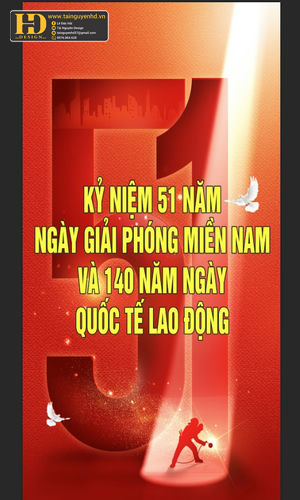 Vector Poster Giải Phóng Miền Nam, Quốc Tế Lao Động (36)