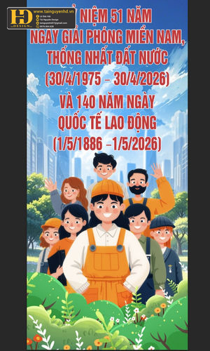 Vector Poster Giải Phóng Miền Nam, Quốc Tế Lao Động (41)