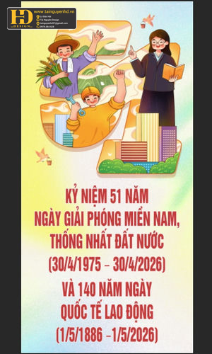 Vector Poster Giải Phóng Miền Nam, Quốc Tế Lao Động (42)