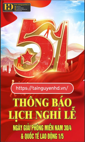 Vector Poster Giải Phóng Miền Nam, Quốc Tế Lao Động (5)
