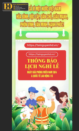 Vector Poster Giải Phóng Miền Nam, Quốc Tế Lao Động (51)