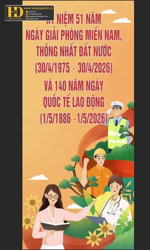 Vector Poster Giải Phóng Miền Nam, Quốc Tế Lao Động (52)