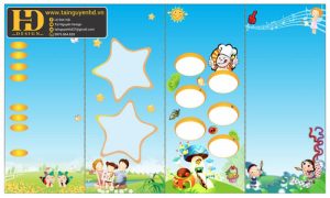 Vector Standee, phướn trang trí mầm non 2