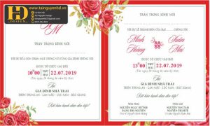 Vector Thiệp Cưới Đỏ Trắng