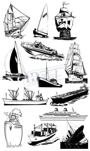 Vector Thuyền Buồm, Con Thuyền (1)