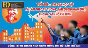 Vector Tranh Cổ Động Đoàn Thanh Niên