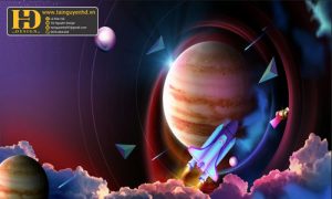 Vector Tranh Vũ Trụ Không Gian, Phi Hành Gia (11)