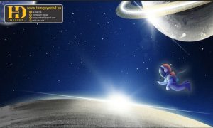 Vector Tranh Vũ Trụ Không Gian, Phi Hành Gia (21)