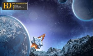 Vector Tranh Vũ Trụ Không Gian, Phi Hành Gia (22)