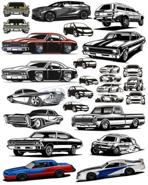 Vector Xe Ô Tô, Xe Máy, Xe Công Trình (100)