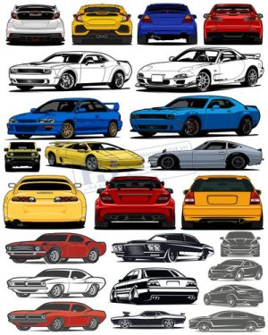 Vector Xe Ô Tô, Xe Máy, Xe Công Trình (101)