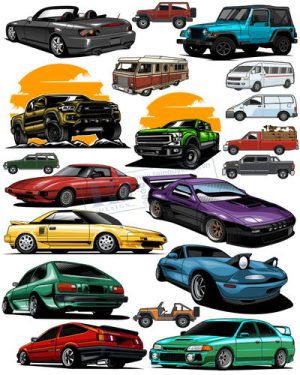 Vector Xe Ô Tô, Xe Máy, Xe Công Trình (108)