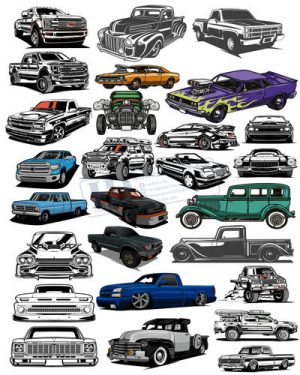 Vector Xe Ô Tô, Xe Máy, Xe Công Trình (109)