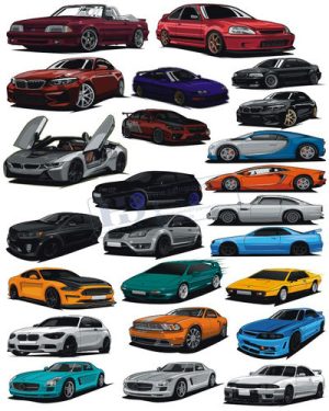 Vector Xe Ô Tô, Xe Máy, Xe Công Trình (111)