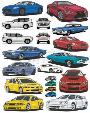 Vector Xe Ô Tô, Xe Máy, Xe Công Trình (13)