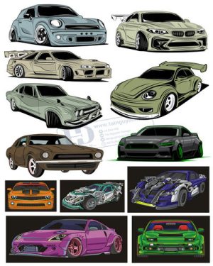 Vector Xe Ô Tô, Xe Máy, Xe Công Trình (130)