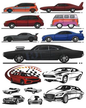 Vector Xe Ô Tô, Xe Máy, Xe Công Trình (138)