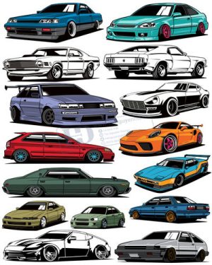 Vector Xe Ô Tô, Xe Máy, Xe Công Trình (139)